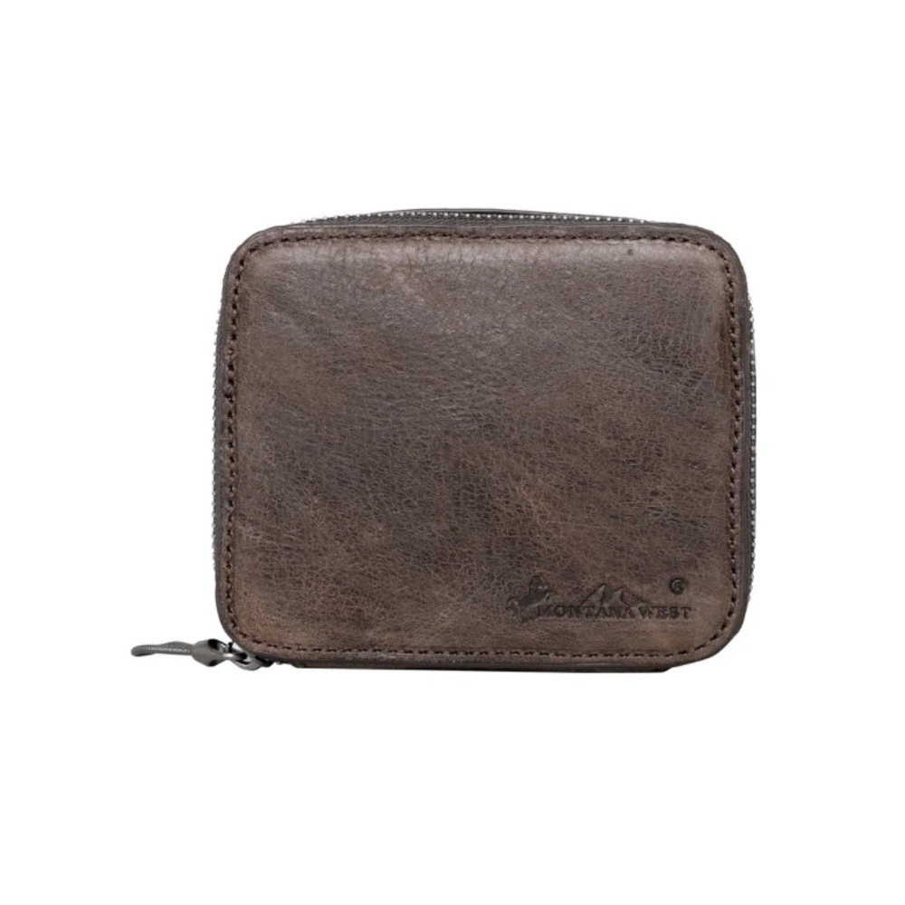Montana West Genuine Leather Pill Box Travel Organizer/ Zippered Case
